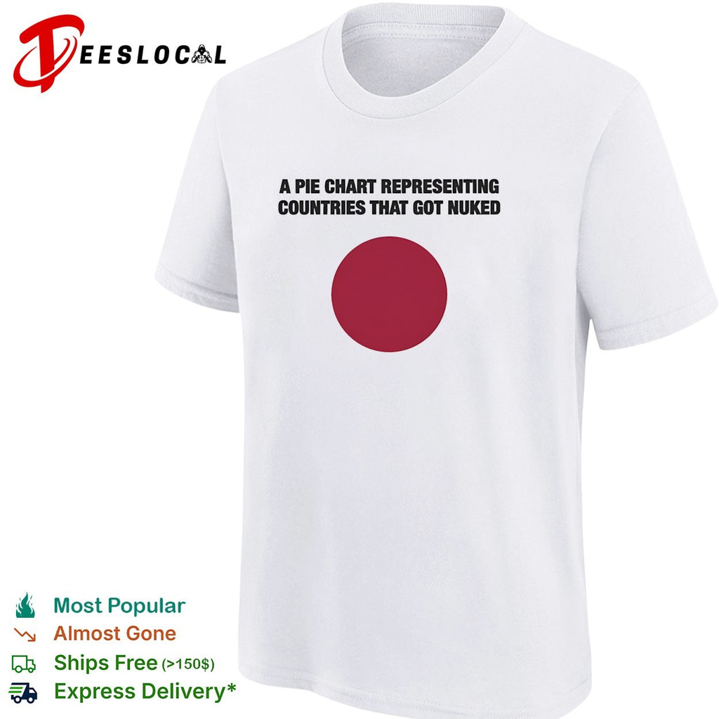 Pie chart representing countries that got nuked Japan flag shirt