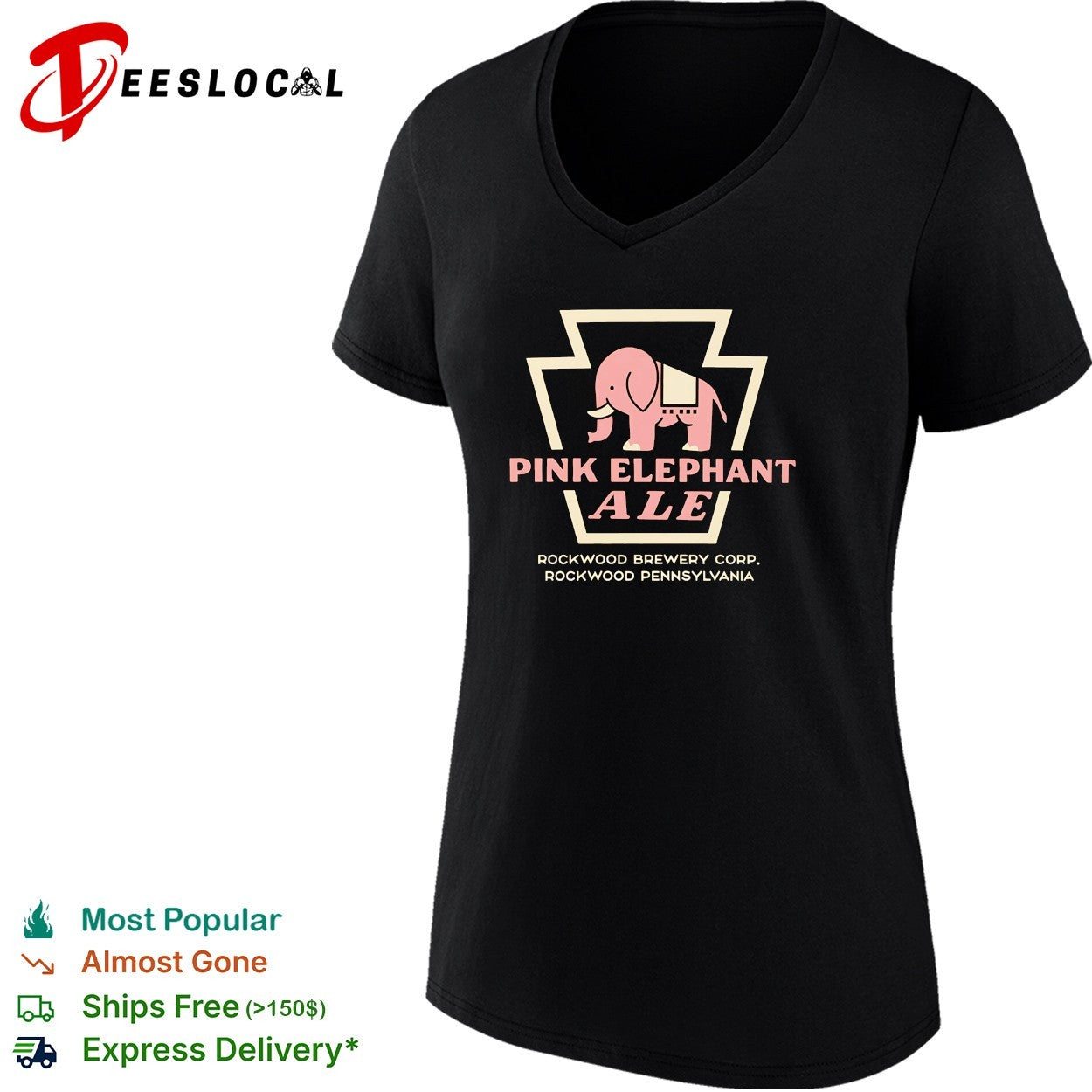 Pink Elephant Ale Rockwood Brewery Corp Pennsylvania shirt
