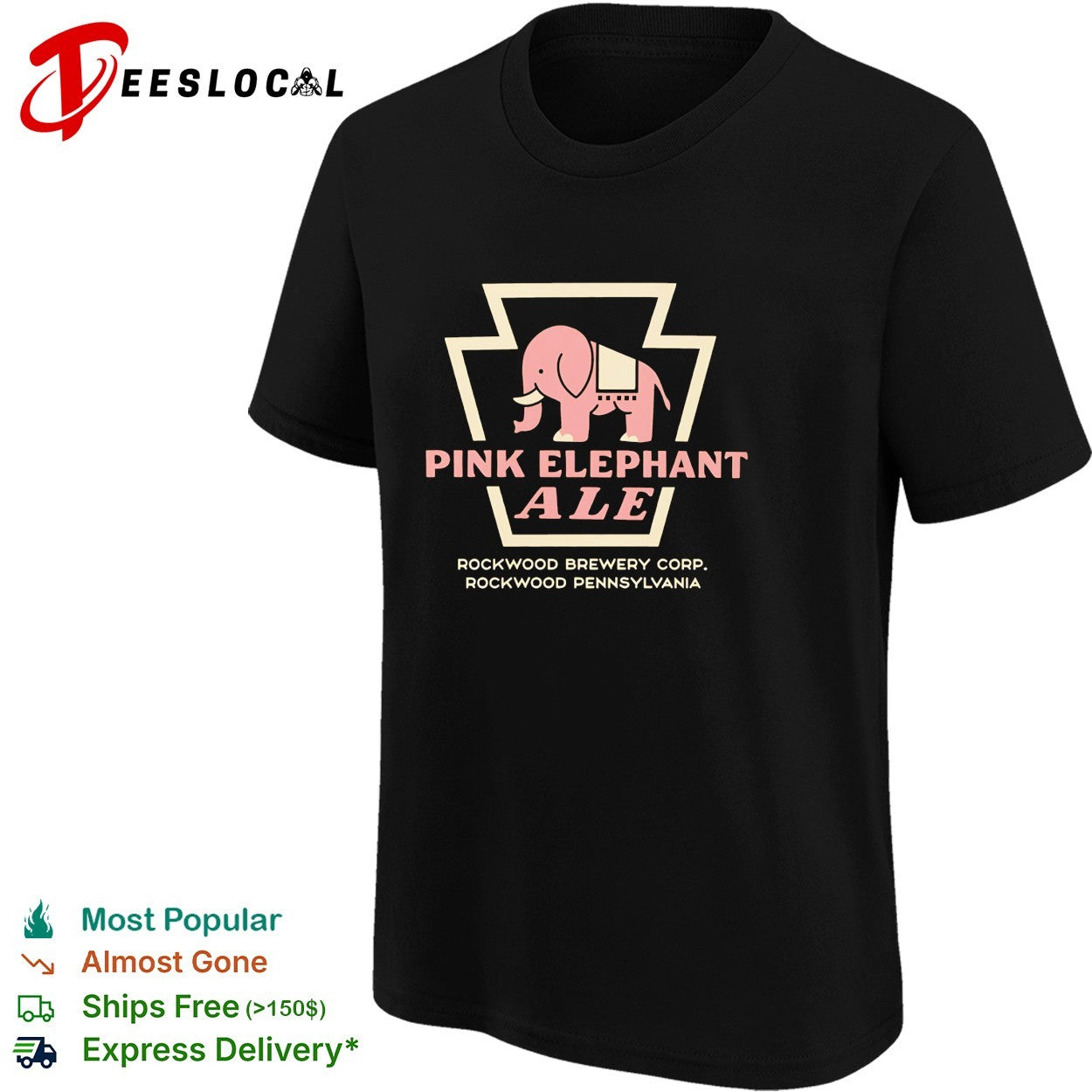 Pink Elephant Ale Rockwood Brewery Corp Pennsylvania shirt