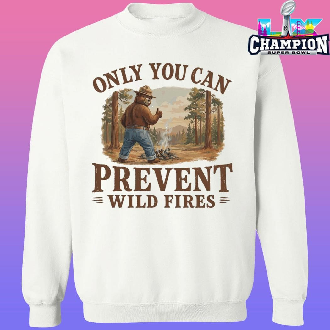 Piss Bear Only You Can Prevent Wildfires Shirt