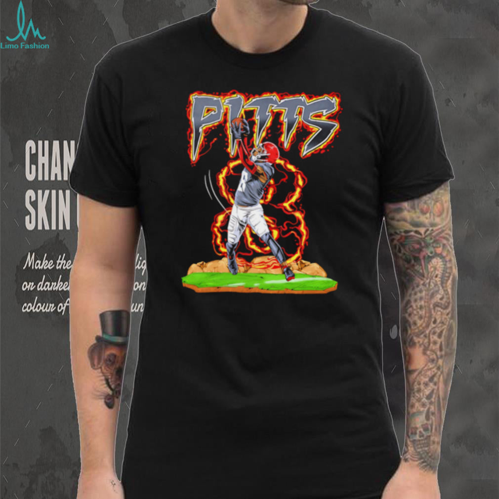 Pitts 8 Football Player Fire Sports T Shirt
