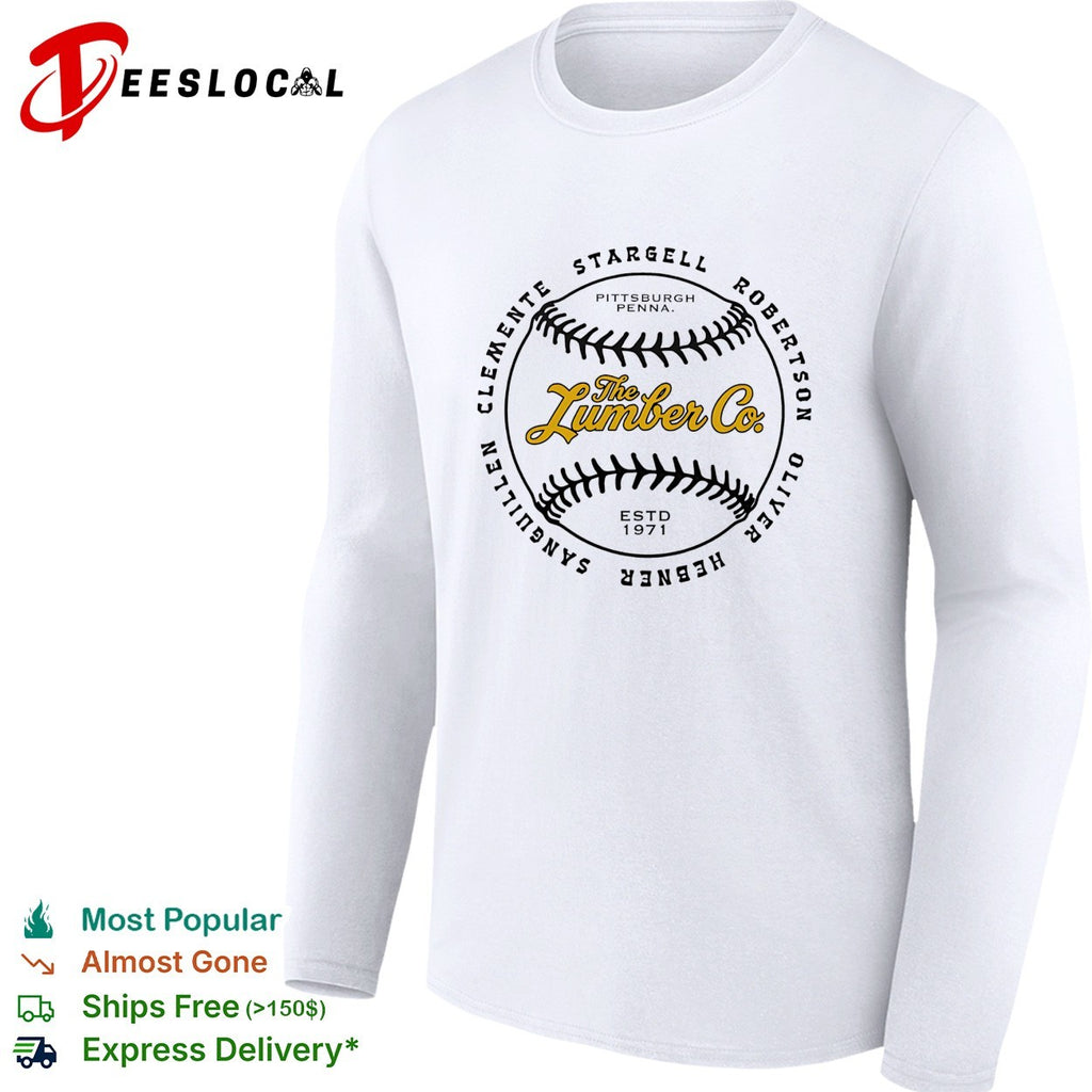 Pittsburgh Lumber Co 1971 baseball Clemente Stargell Robertson Oliver Hebner Sanguillen shirt