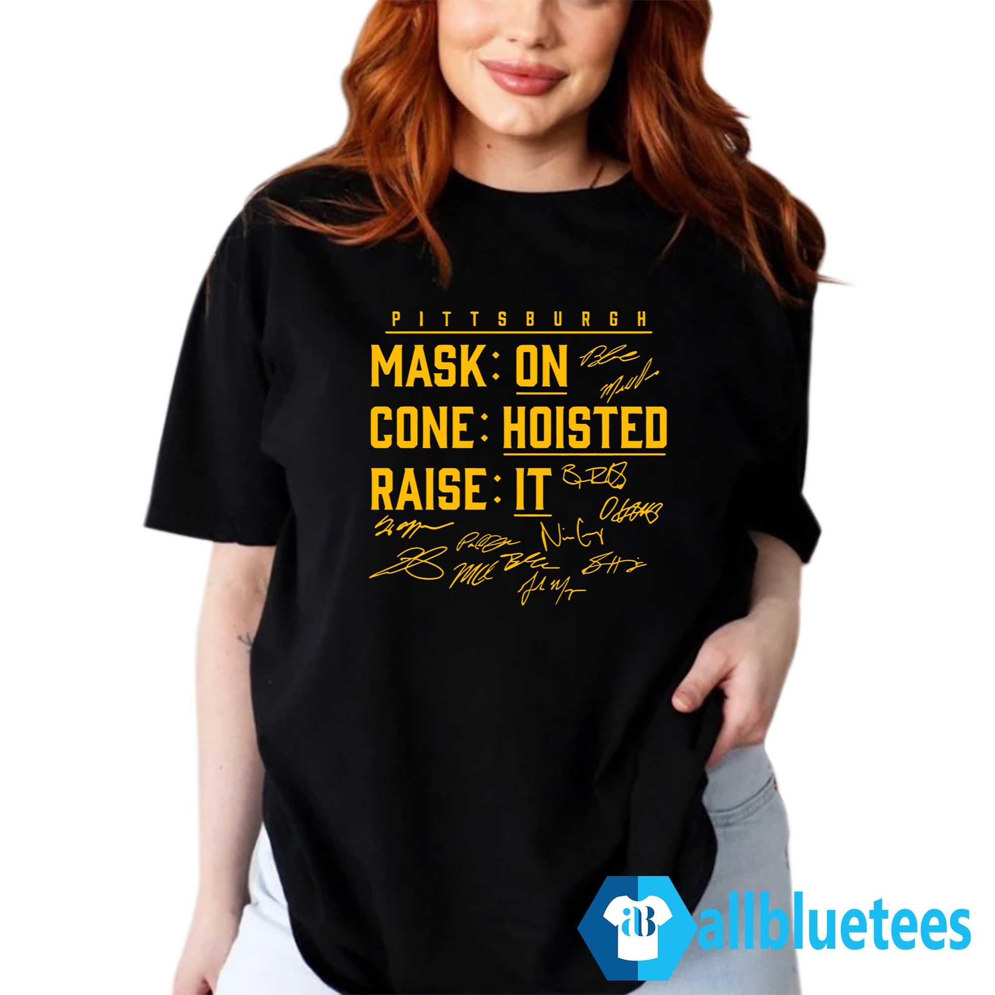 Pittsburgh Mask On Cone Hoisted Raise It Shirt