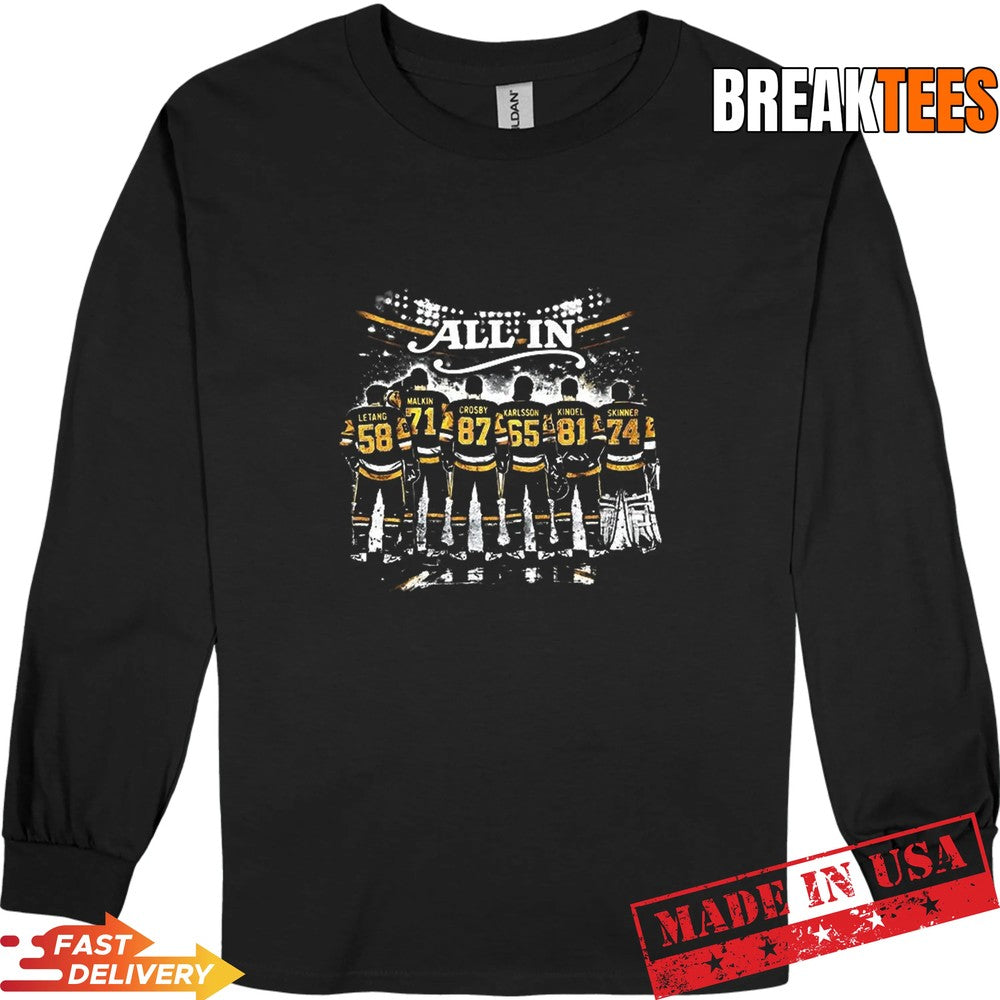 Pittsburgh Penguins NHL 2026 playoffs all in players T-Shirt