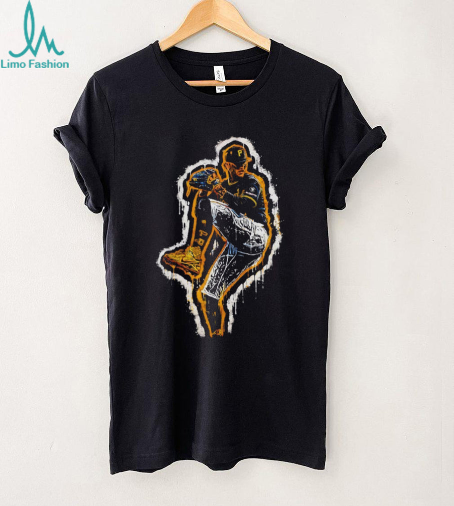 Pittsburgh Pirates Pitcher Splatter Art Baseball Graphic T Shirt