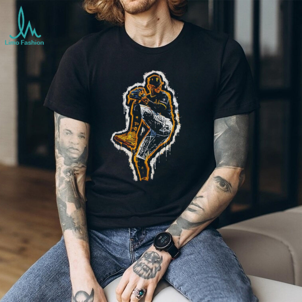 Pittsburgh Pirates Pitcher Splatter Art Baseball Graphic T Shirt