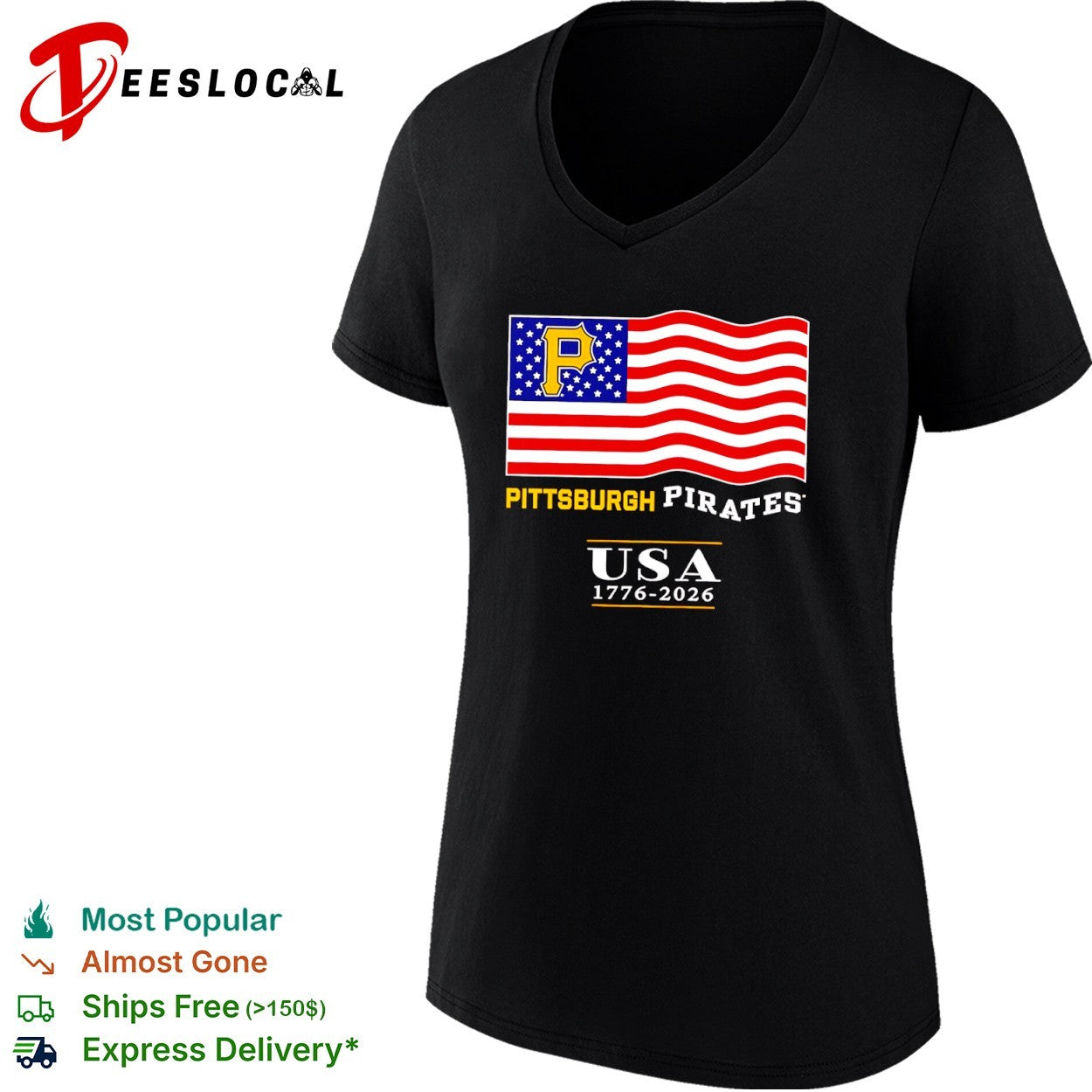 Pittsburgh Pirates USA 1776 2026 American Flag Independence Day shirt