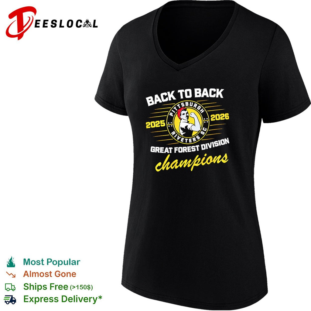 Pittsburgh Riveters SC back to back 2025 2026 Great Forest Division champions Rosie the Riveter shirt