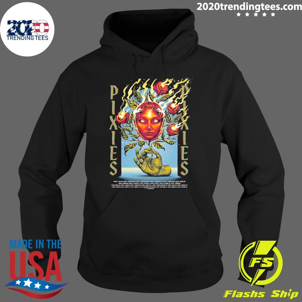 Pixies Europe And UK Tour 2026 Merch Poster Flaming Roses Art Shirt