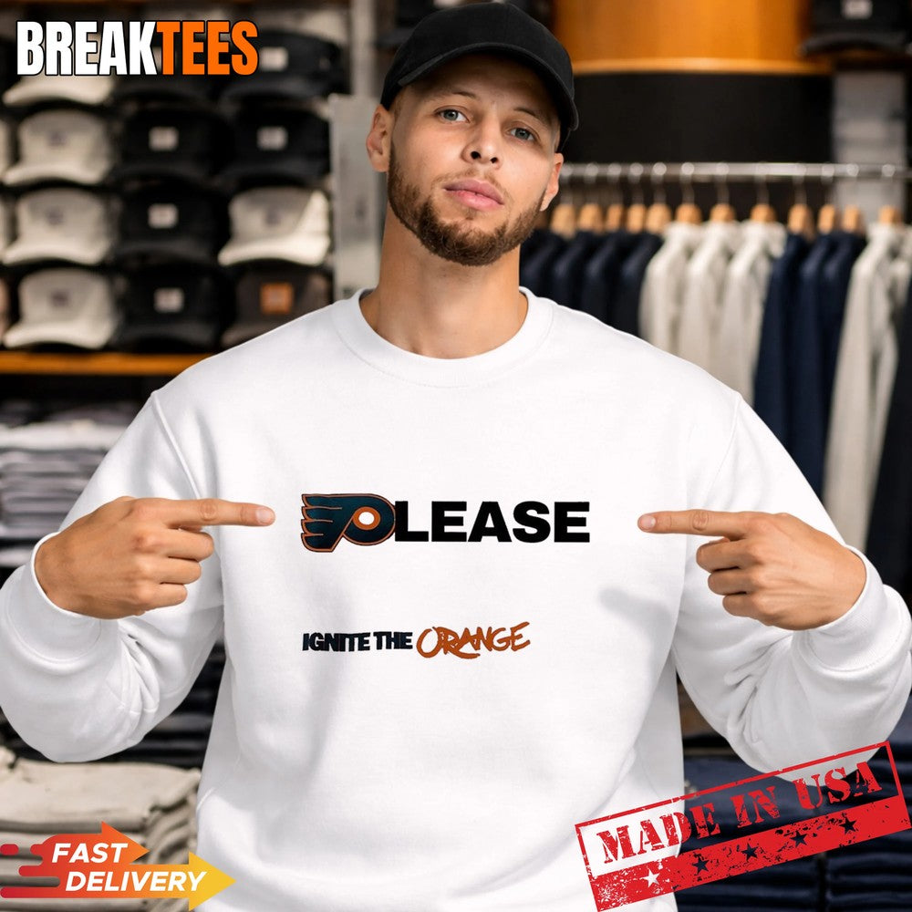 Please Ignite The Orange Philadelphia Flyers NHL T-Shirt