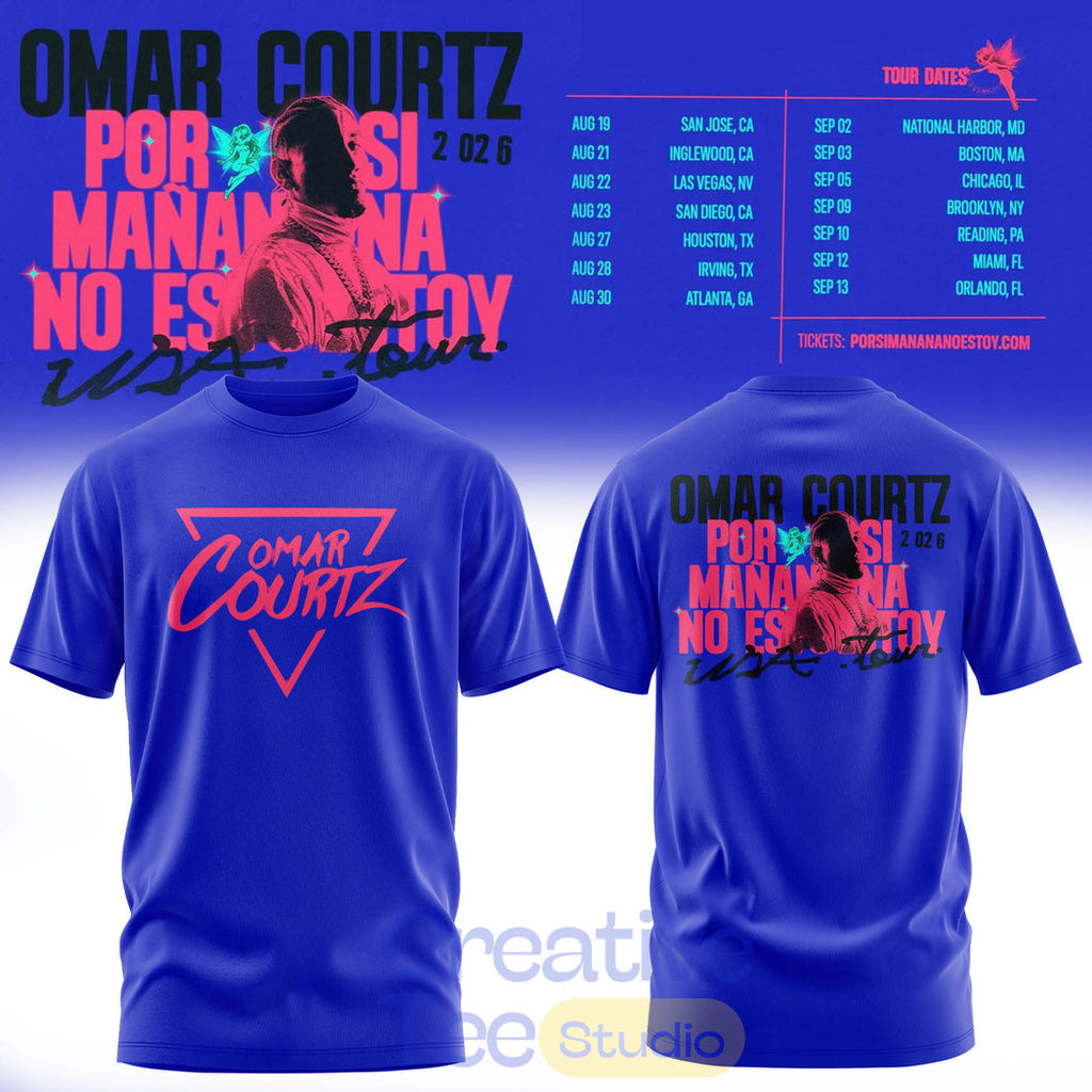 Omar Courtz Por Si Manana No Estoy Electric Wave Signature Graphic Tee