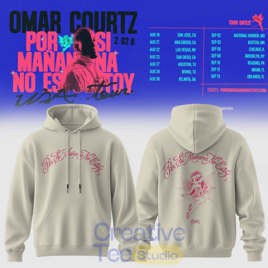 Omar Courtz Por Si Manana No Estoy Retro Angel Script Statement Special Hoodie