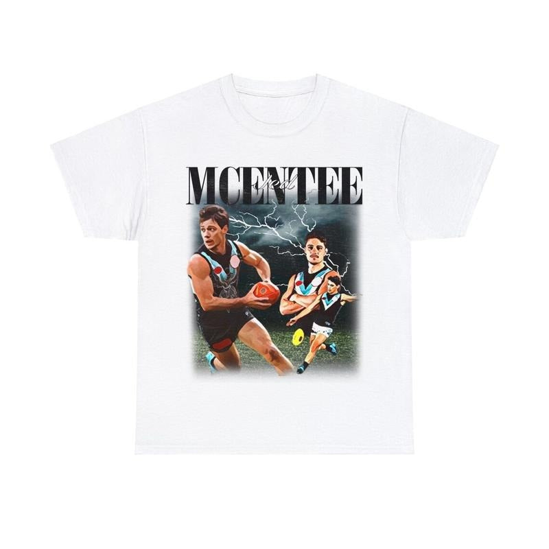 Port Adelaide Jed McEntee Graphic Bootleg T Shirt Hoodie, Sweatshirt | PodTeesHub.com