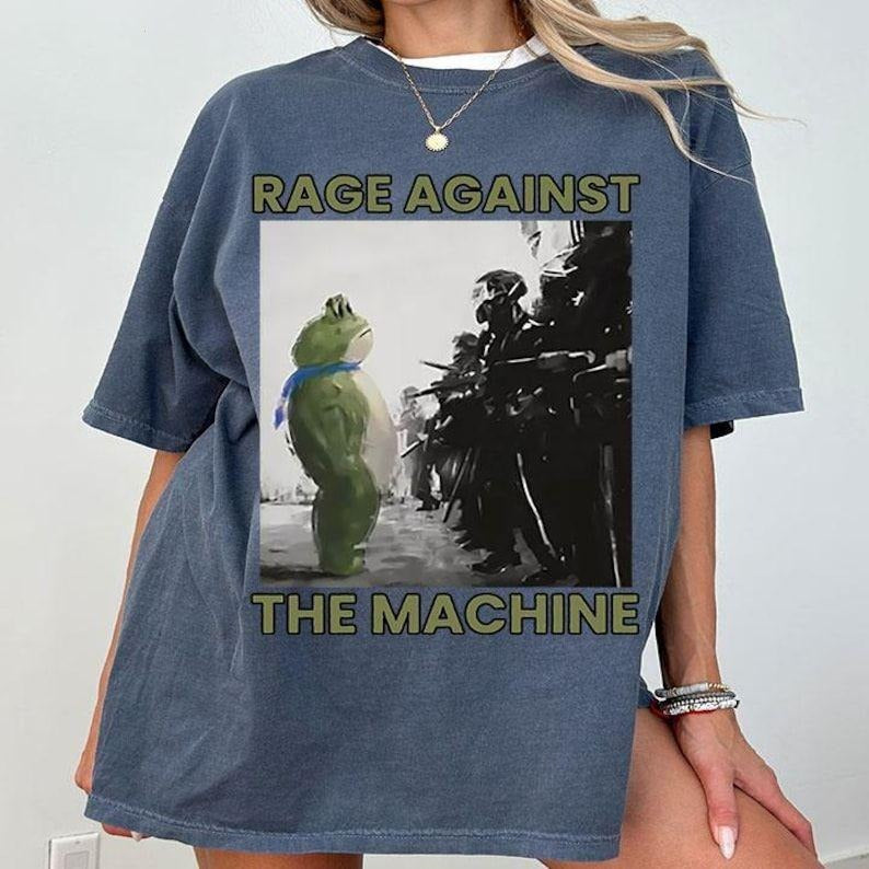 Portland Frog Protest Rage Against The Machine T-Shirt, Portland Frog Protest sweatshirt style 02 Hoodie | PodTeesHub.com