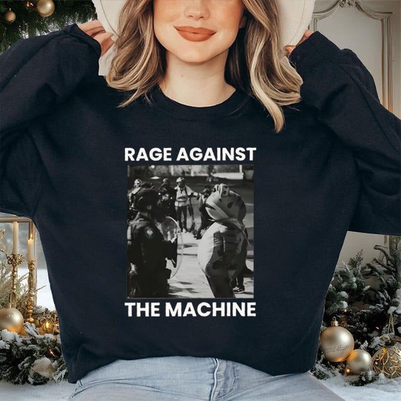 Portland Frog rage against the machine Sweatshirt, Activism Graphic Top, Political Statement Shirt, No Deportation Shirt,...