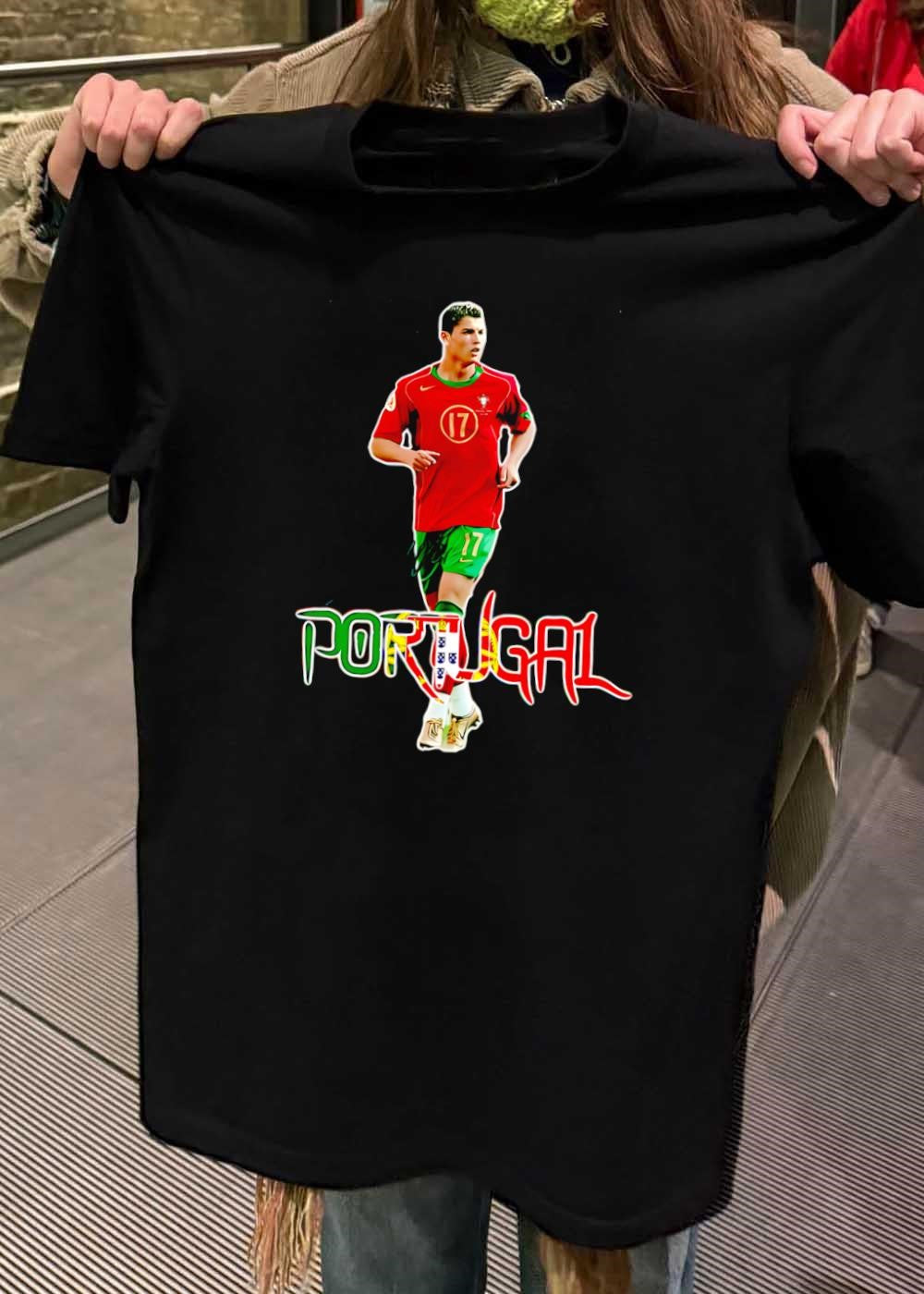 Portugal 17 Cristiano Ronaldo Running Portugal Team Shirt