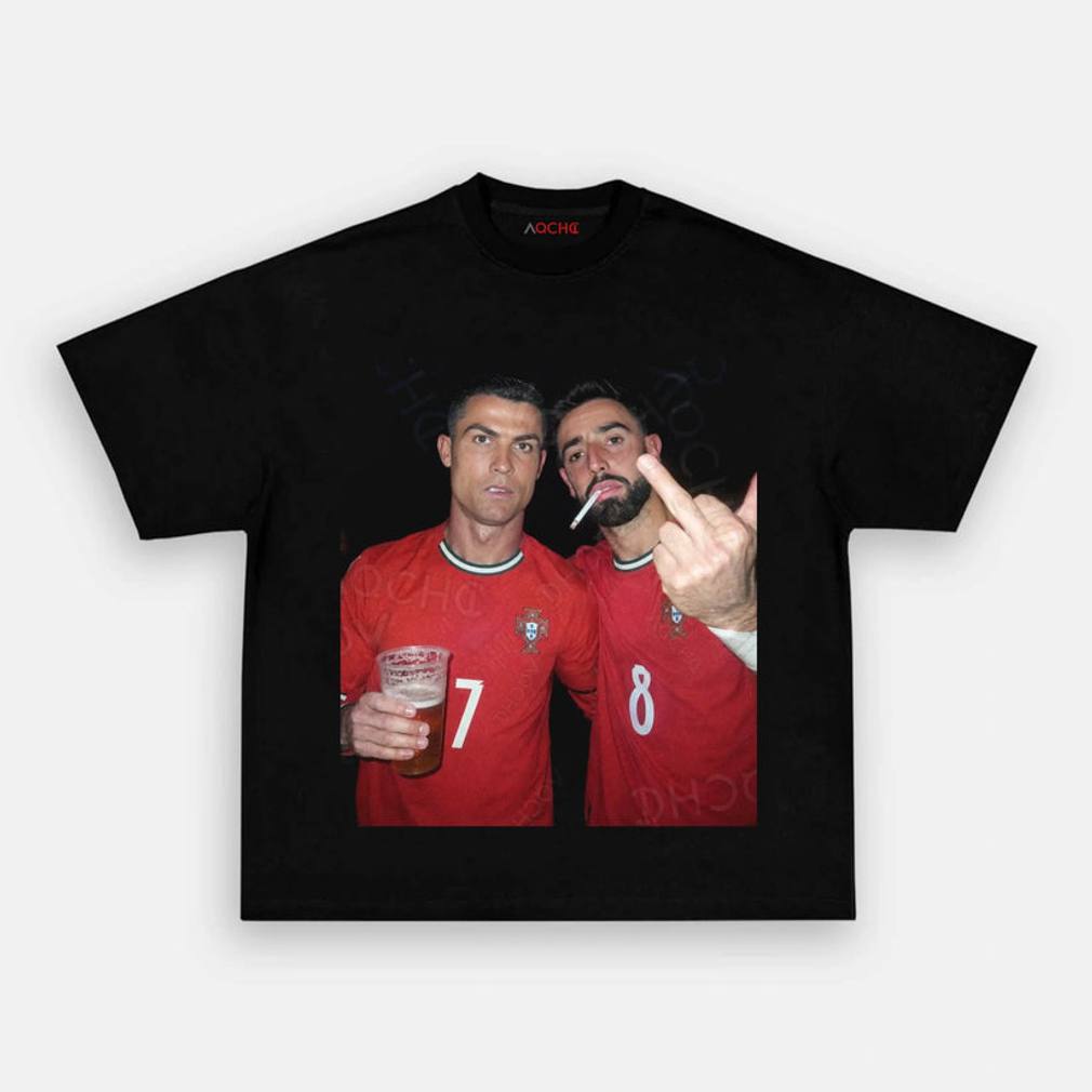 Portugal Bruno Fernandes & Ronaldo Style Tee