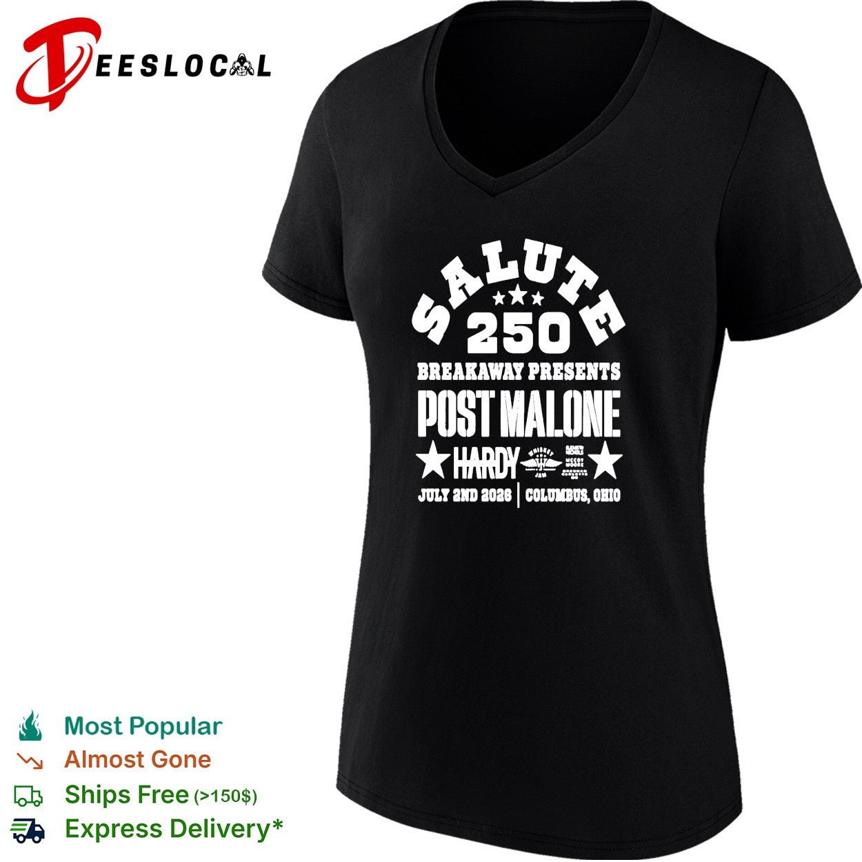 Post Mal Salute 250 Breakaway Hardy July 2 2026 Columbus Ohio shirt