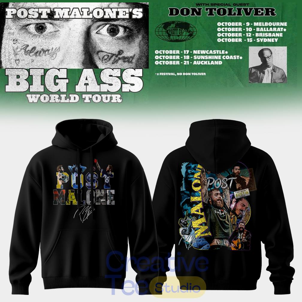 Post Malone Big Ass World Tour Midnight Posty Hoodie