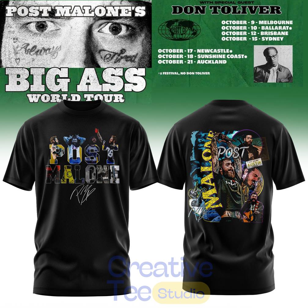Post Malone Big Ass World Tour Midnight Posty Hoodie
