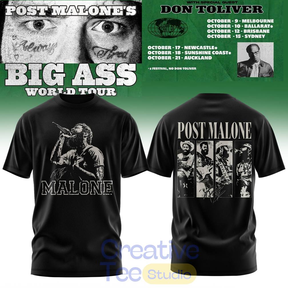 Post Malone Big Ass World Tour Midnight Posty Hoodie