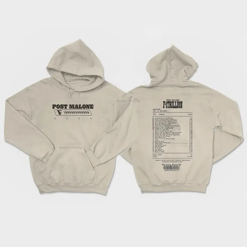 Posty F1 - Trillion album tracklist receipt inspired Aesthetic Vintage T-shirt Hoodie, Sweatshirt | PodTeesHub.com
