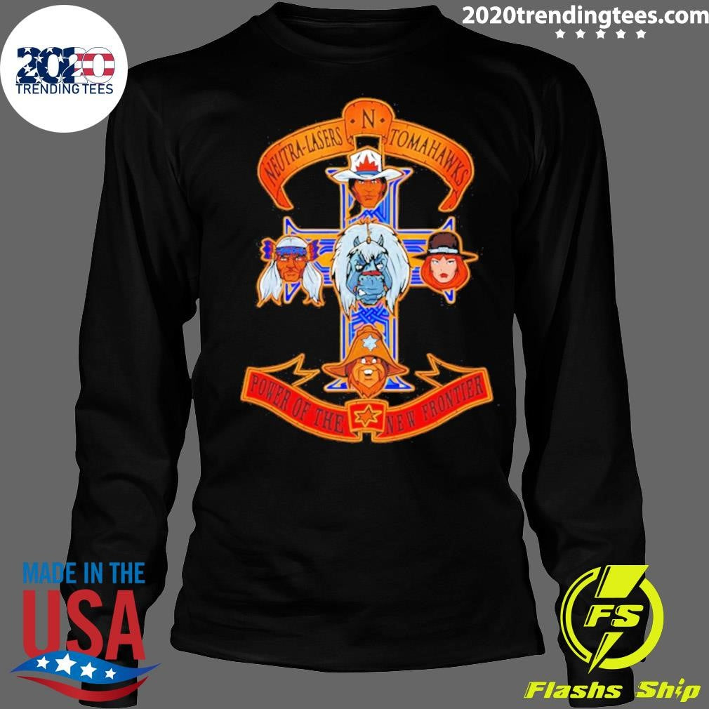 Power Of The New Frontier Heroes Of Bravestarr And Guns N Roses’ Appetite For Destruction Shirt