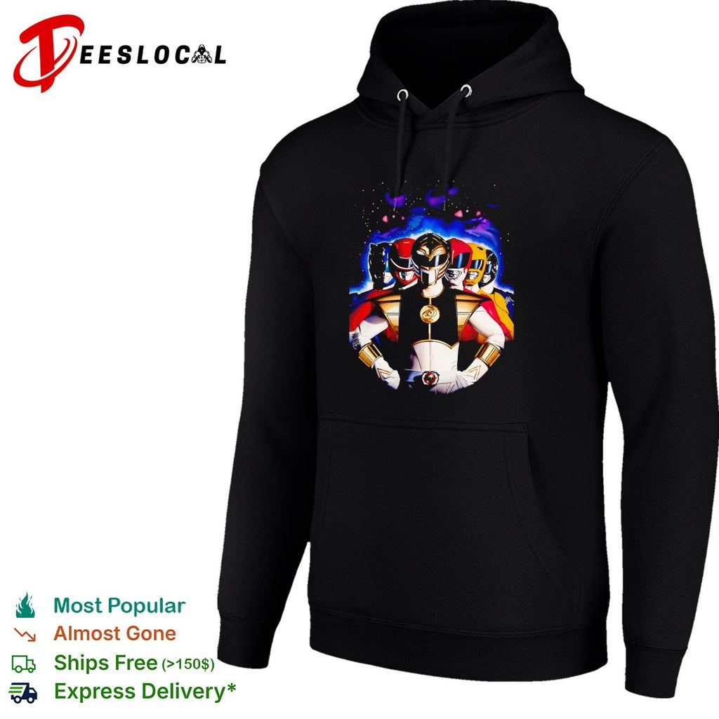 Power Rangers White Ranger and Mighty Morphin Power Rangers shirt
