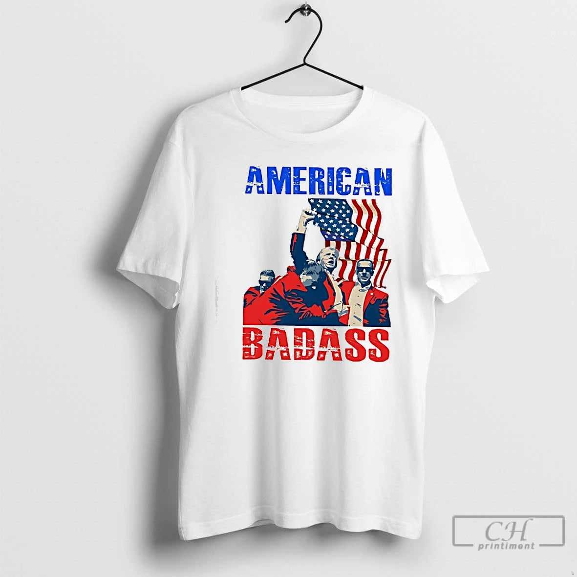 Premium American Badass U S President Donald Trump T-Shirts, Hoodie, Sweatshirt | PodTeesHub.com