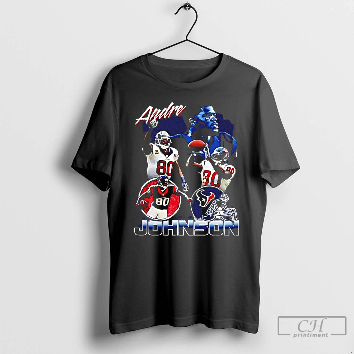 Premium Andre Johnson Houston Texans Player Collage T-Shirts, Hoodie, Sweatshirt | PodTeesHub.com