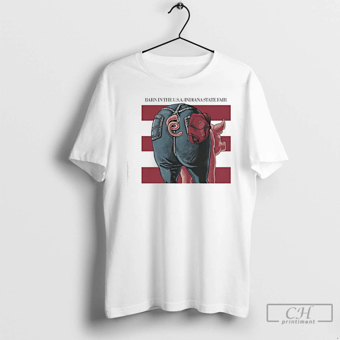 Premium Barn In The Usa Indiana State Fair Pig T-Shirts, Hoodie, Sweatshirt | PodTeesHub.com