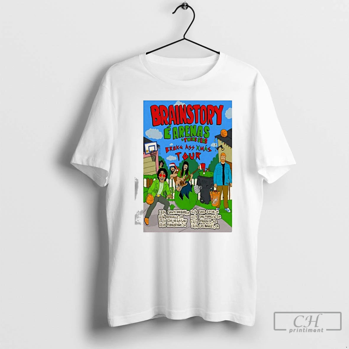 Premium Brainstory Broke Ass Xmas 2025 Tour T-Shirts, Hoodie, Sweatshirt | PodTeesHub.com