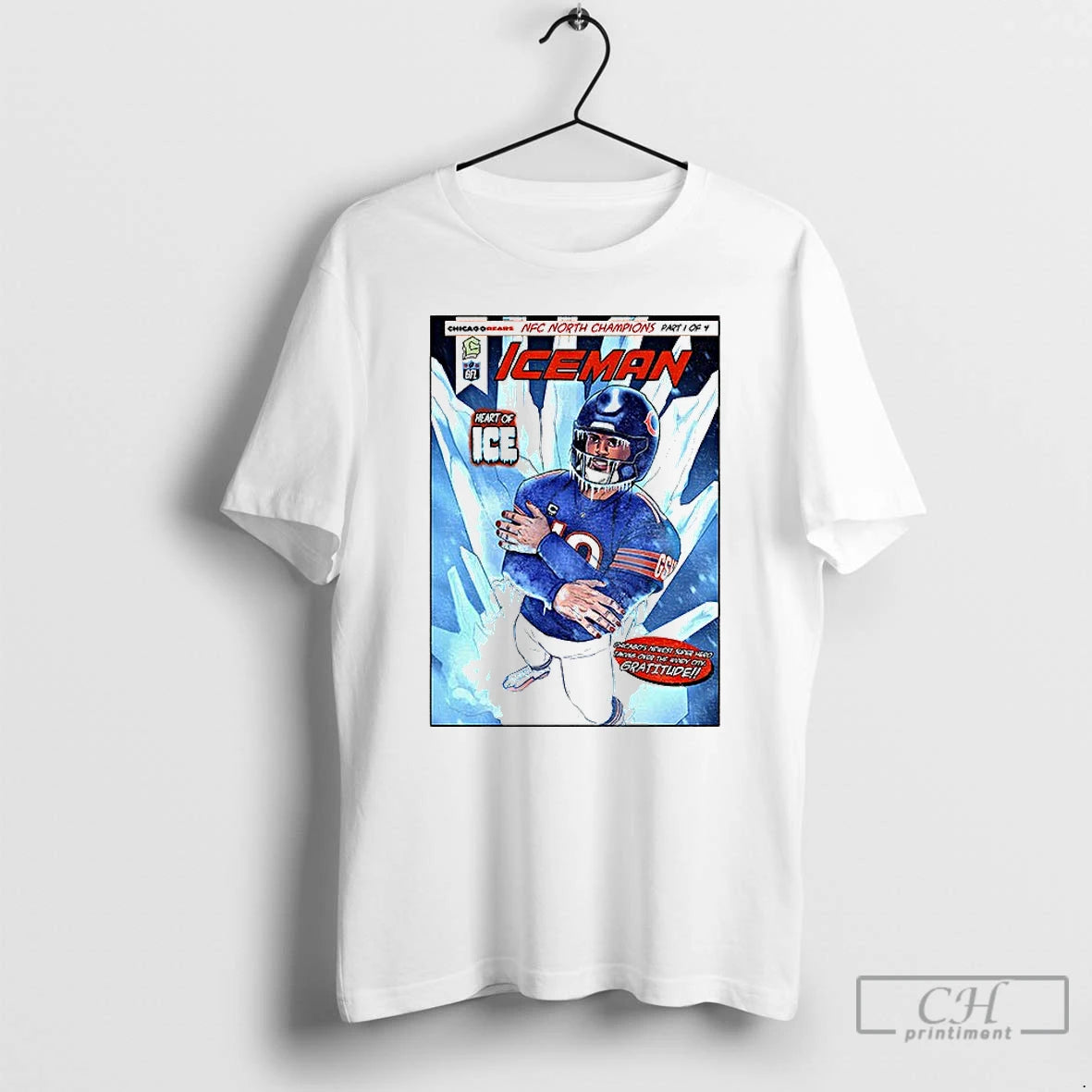 Premium Caleb Williams Nfc North Champions Iceman Heart Of Ice T-Shirts, Hoodie, Sweatshirt | PodTeesHub.com