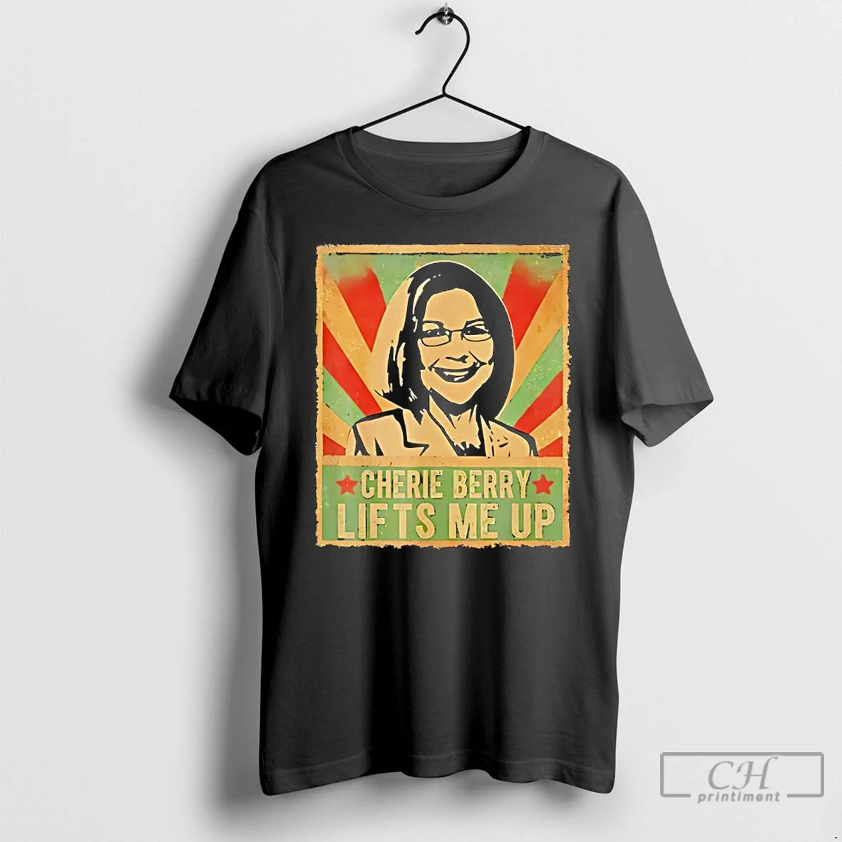 Premium Cherie Berry Lifts Me Up Elevator Pun Portrait Retro T-Shirts, Hoodie, Sweatshirt | PodTeesHub.com