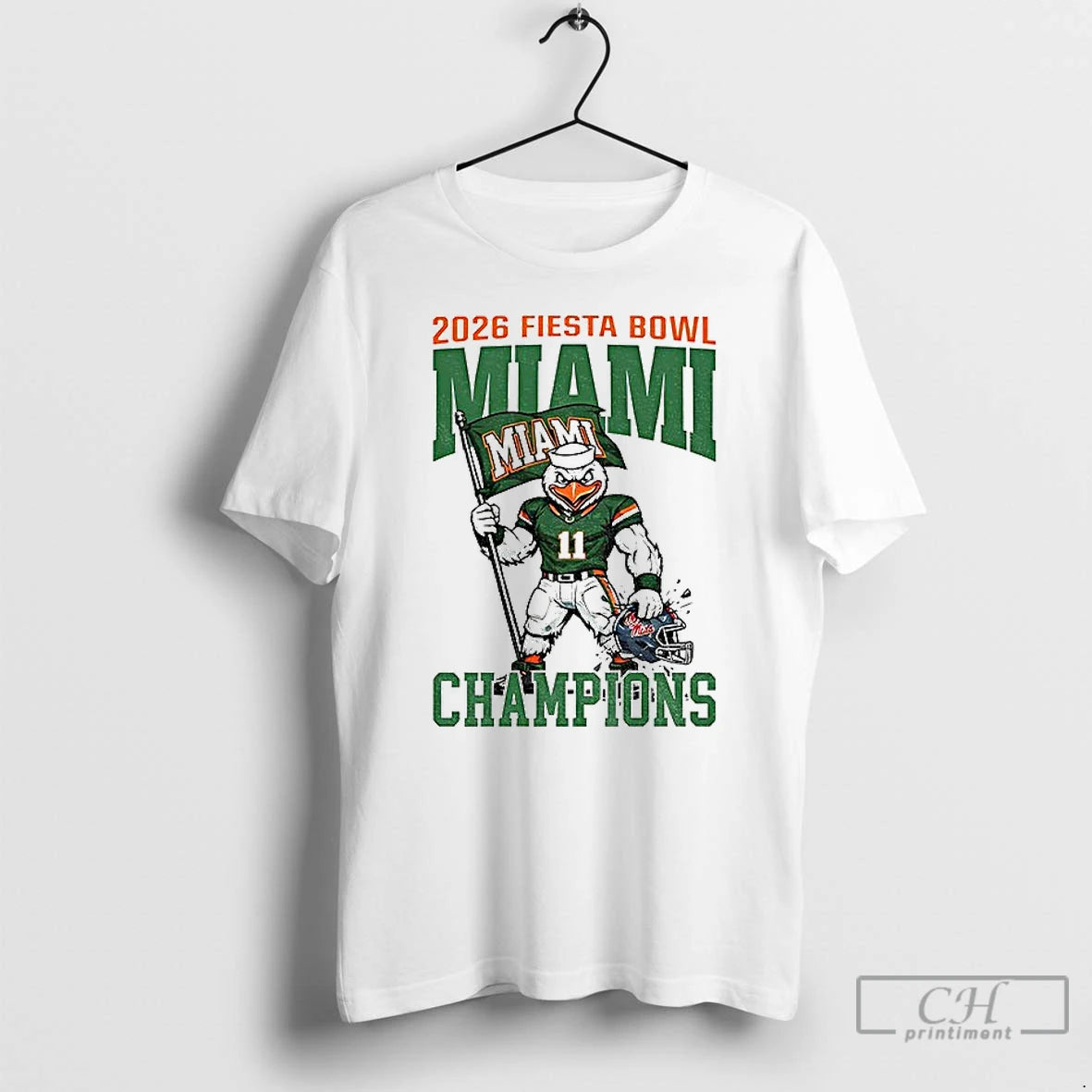 Premium College Football Miami Wins 2026 Fiesta Bowl Champions T-Shirts, Hoodie, Sweatshirt | PodTeesHub.com