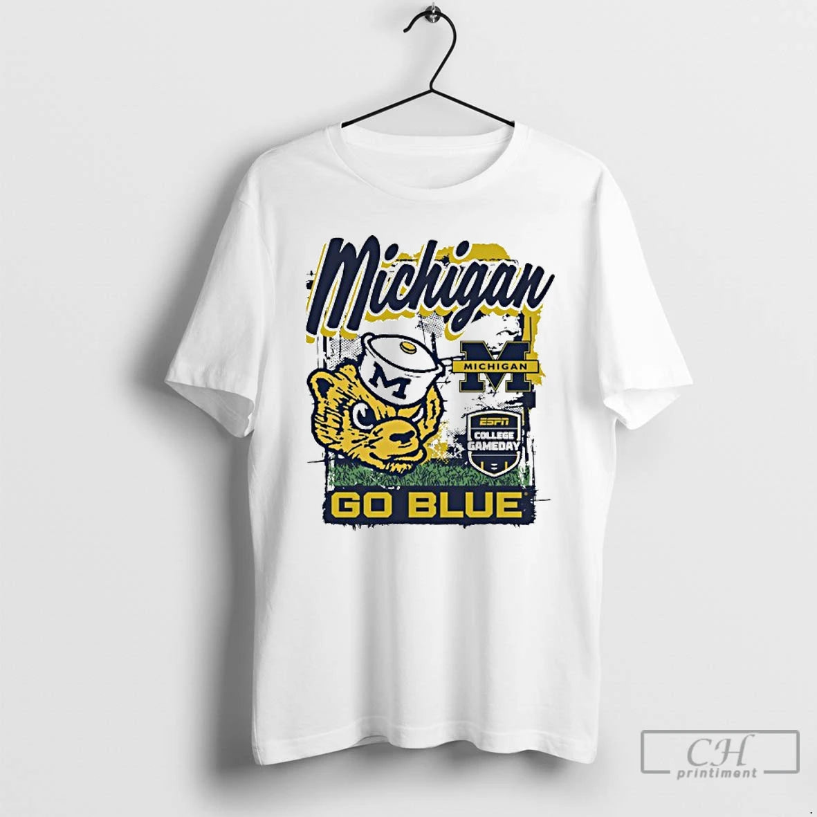 Premium College Gameday 2025 Michigan Football Mascot Go Blue T-Shirts, Hoodie, Sweatshirt | PodTeesHub.com