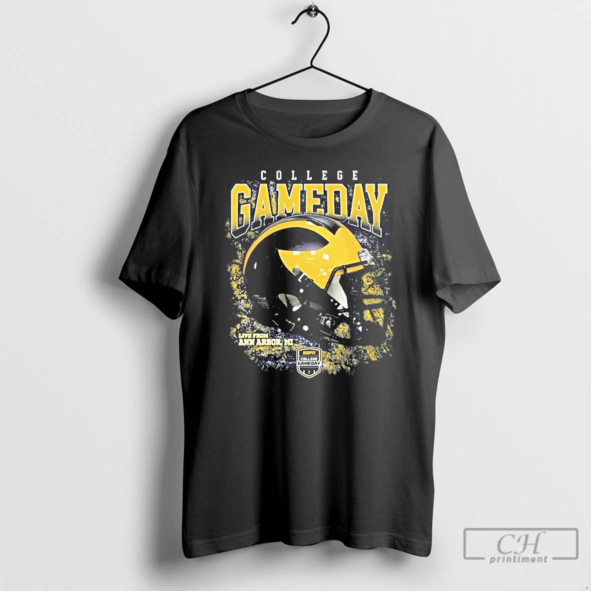 Premium College Gameday 2025 Michigan Wolverines Helmet T-Shirts, Hoodie, Sweatshirt | PodTeesHub.com