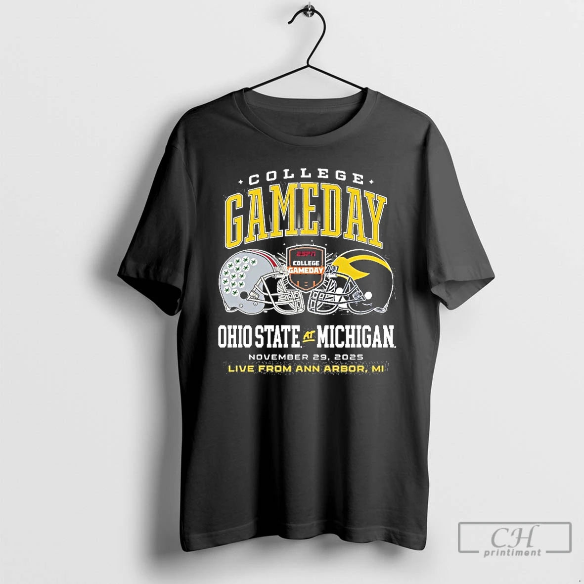 Premium College Gameday 2025 Ohio State Vs Michigan Football Duel Helmet T-Shirts, Hoodie, Sweatshirt | PodTeesHub.com