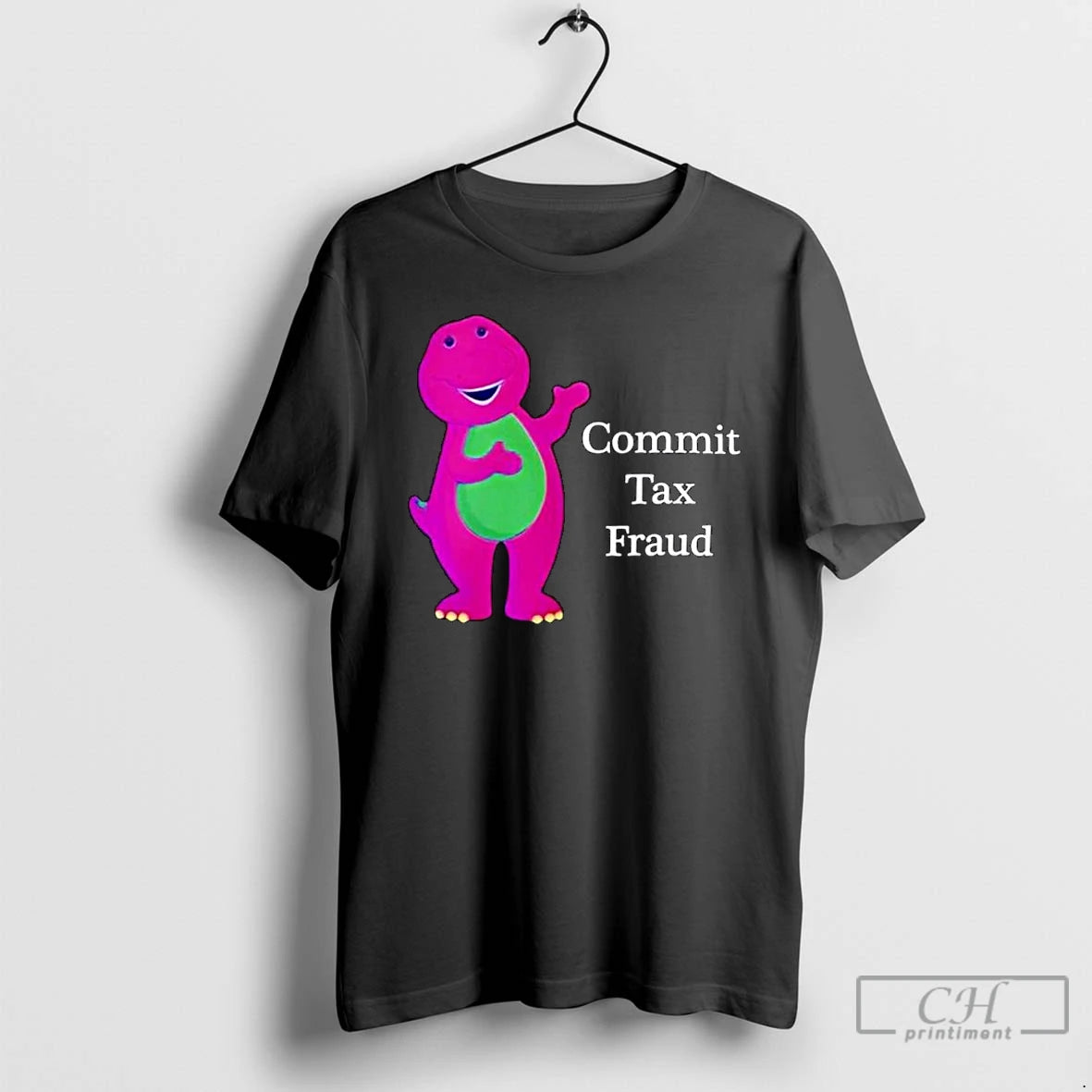 Premium Commit Tax Fraud Barney Ornaments T-Shirts, Hoodie, Sweatshirt | PodTeesHub.com