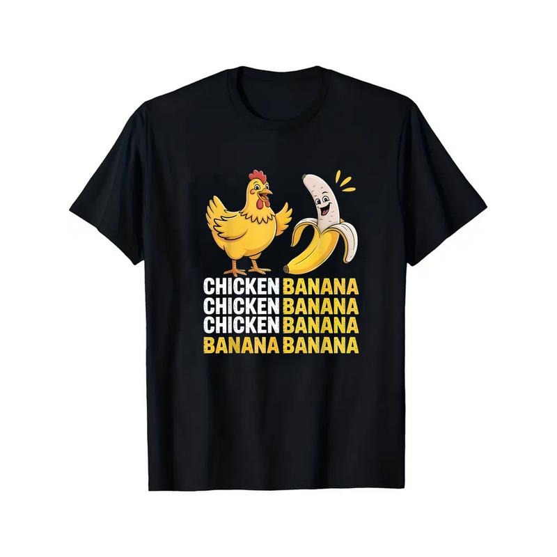 Premium Cotton T-shirt with Chicken Banana Dance Fruit Meme for Women Men Hoodie, Sweatshirt | PodTeesHub.com