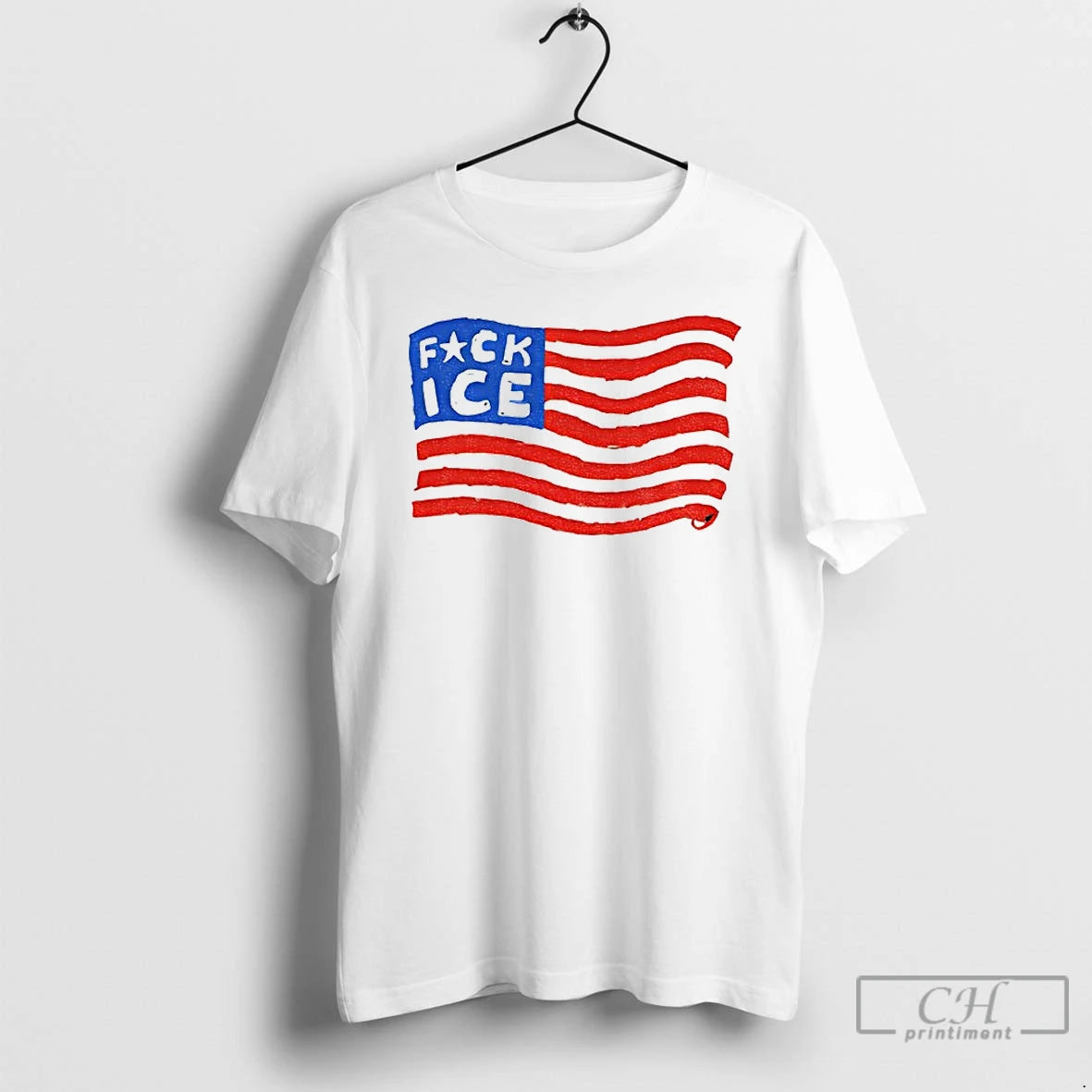 Premium Fuck Ice American Flag T-Shirts, Hoodie, Sweatshirt | PodTeesHub.com