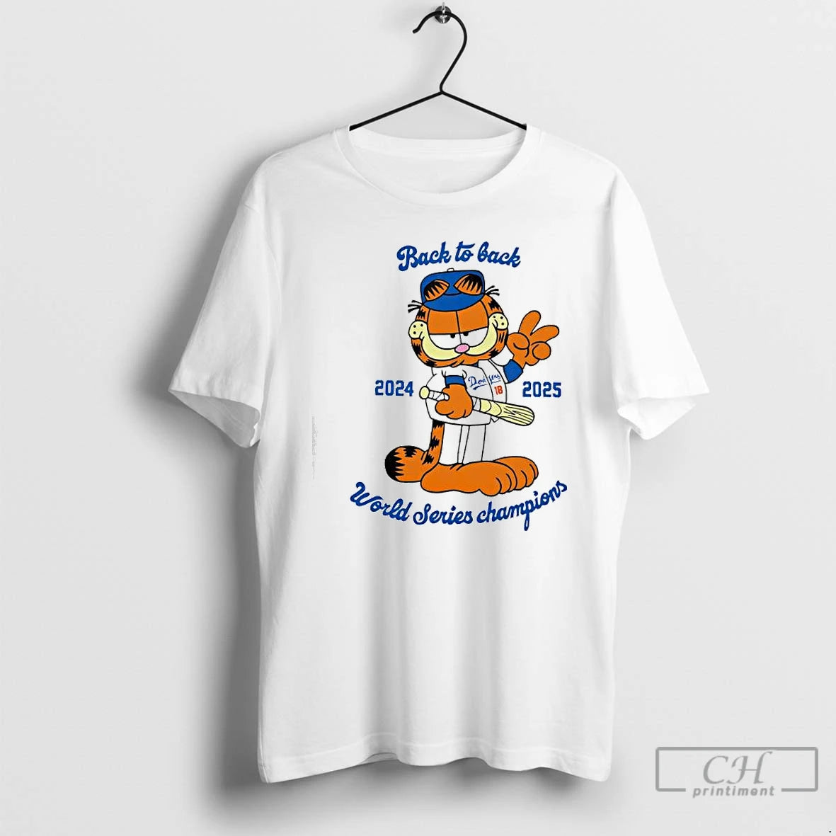 Premium Garf La Dodgersback To Back 2024 2025 World Series Champions T-Shirts, Hoodie, Sweatshirt | PodTeesHub.com
