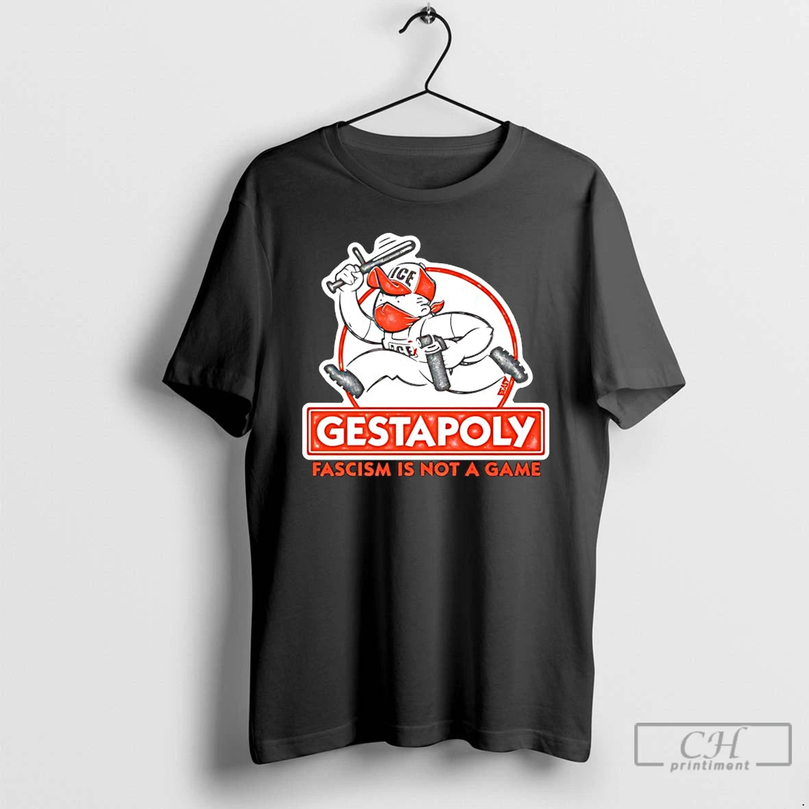 Premium Gestapo Ice Fascism Is Not A Game T-Shirts, Hoodie, Sweatshirt | PodTeesHub.com