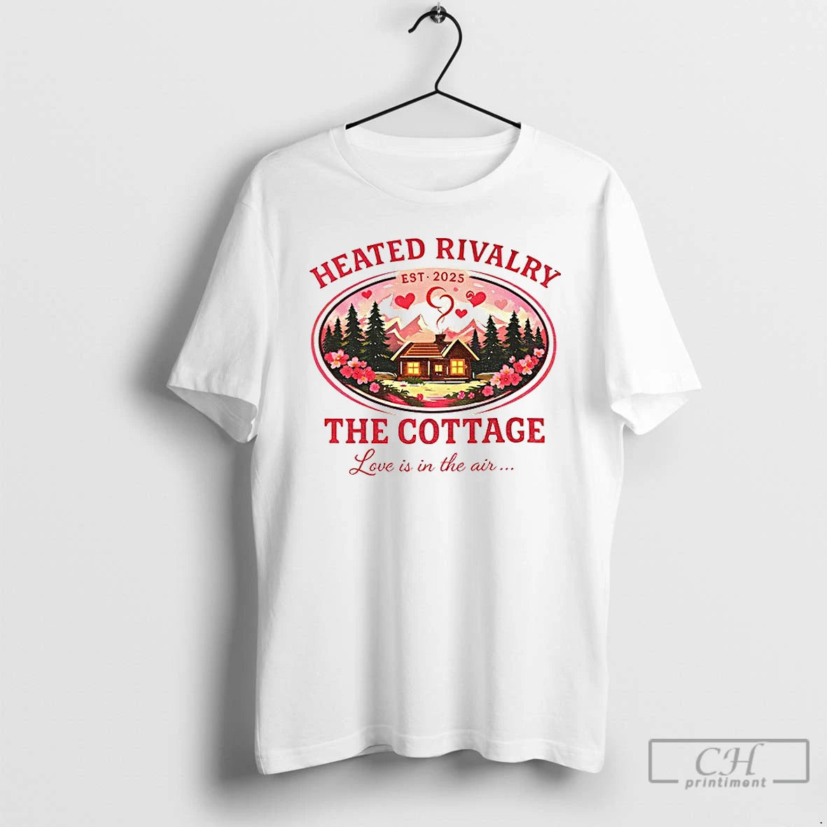 Premium Heated Rivalry Valentines Day The Cottage Love Is In The Air T Shirts Sweater Hoodie, Sweatshirt | PodTeesHub.com