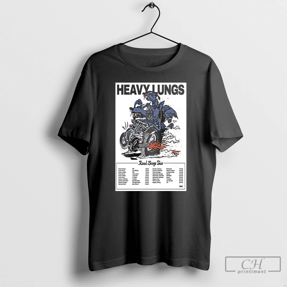 Premium Heavy Lungs Road Dawgs Tour 2026 T-Shirts, Hoodie, Sweatshirt | PodTeesHub.com