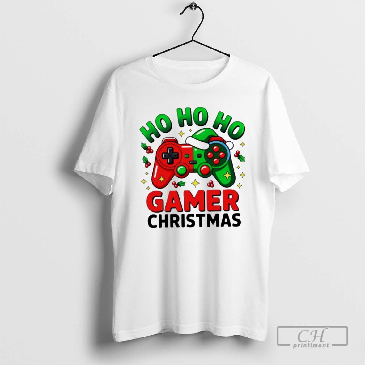Premium Ho Ho Ho Gamer Christmas Shirt Sweater Hoodie, Sweatshirt | PodTeesHub.com