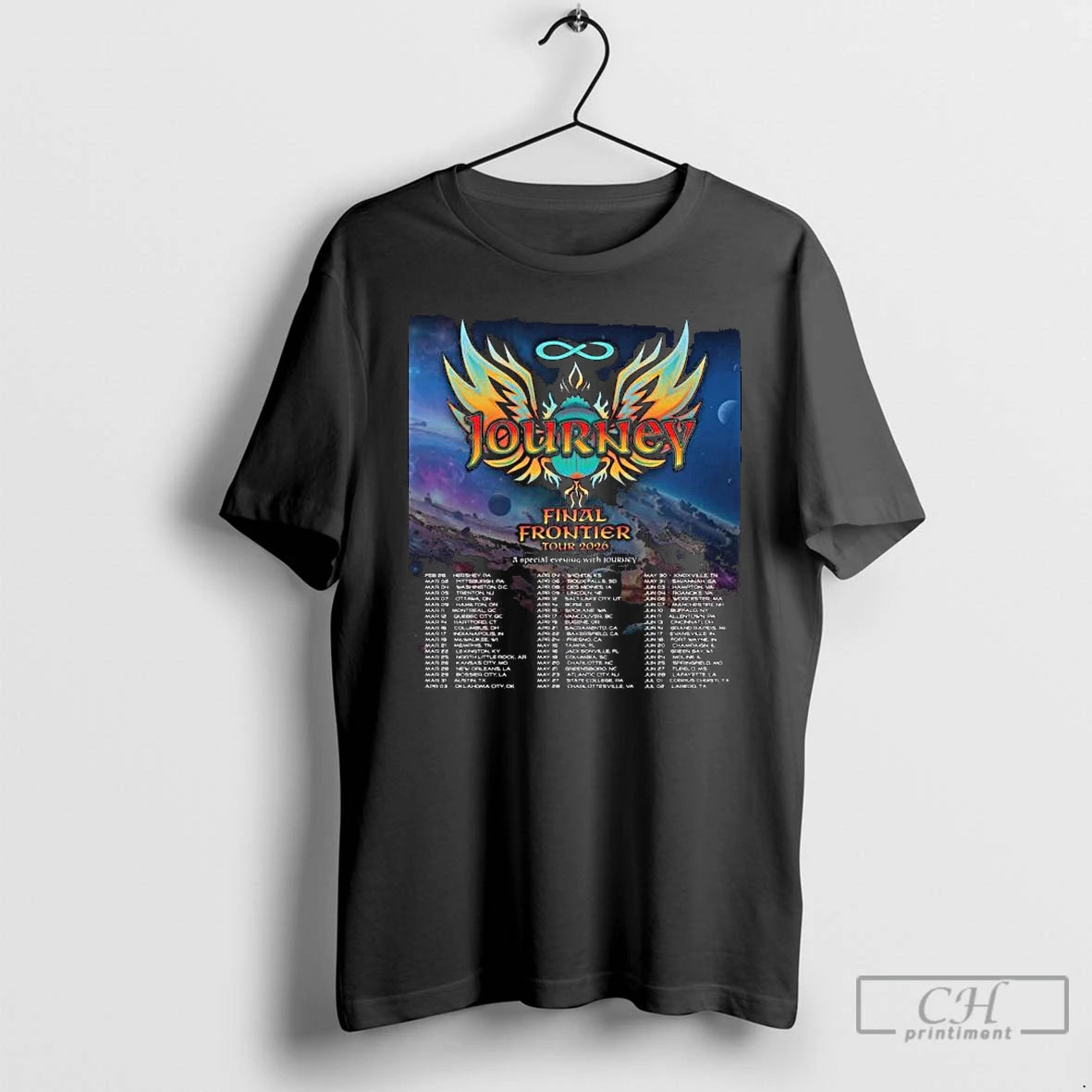 Premium Journey Final Frontier Tour 2026 Show Schedule T-Shirts, Hoodie, Sweatshirt | PodTeesHub.com