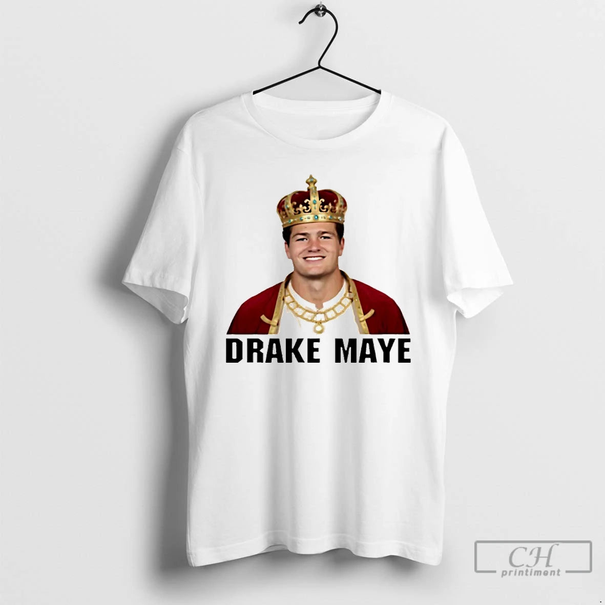 Premium King Drake Maye New England Football T-Shirts, Hoodie, Sweatshirt | PodTeesHub.com