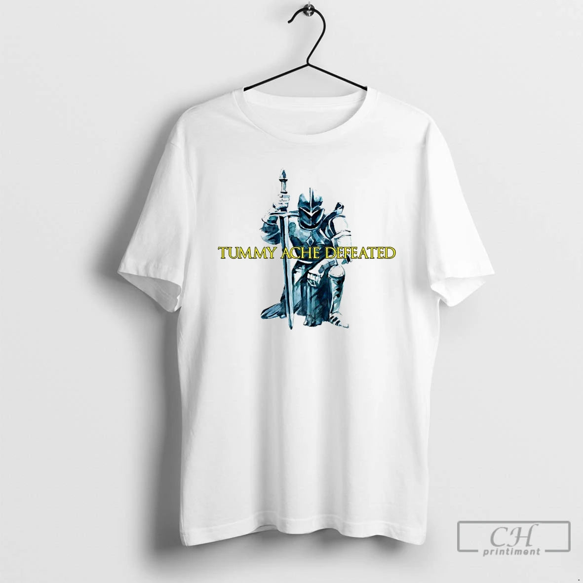 Premium Knight Tummy Ache Defeated T-Shirts, Hoodie, Sweatshirt | PodTeesHub.com