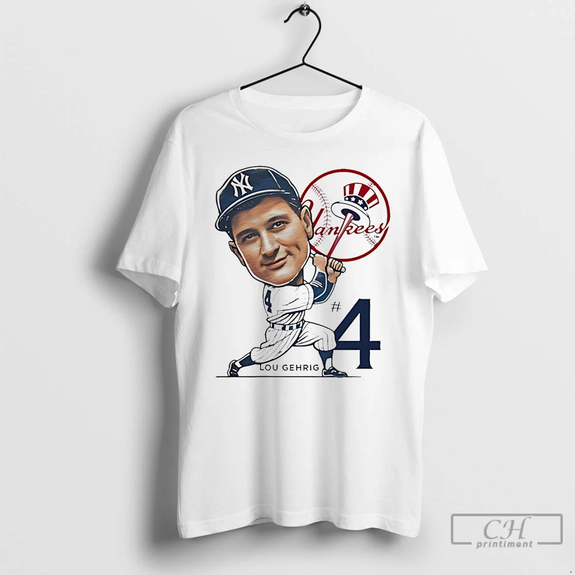 Premium Lou Gehrig New York Yankees Legend Caricature T-Shirts, Hoodie, Sweatshirt | PodTeesHub.com